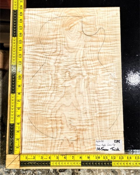 Flame Maple CARVE TOP One Piece Guitar & Bass Top