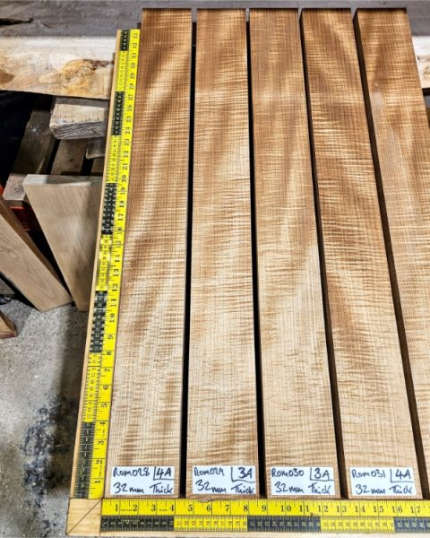 Roasted Flame Maple guitar & bass neck blank