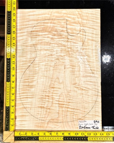 Flame Maple CARVE TOP One Piece Guitar & Bass Top