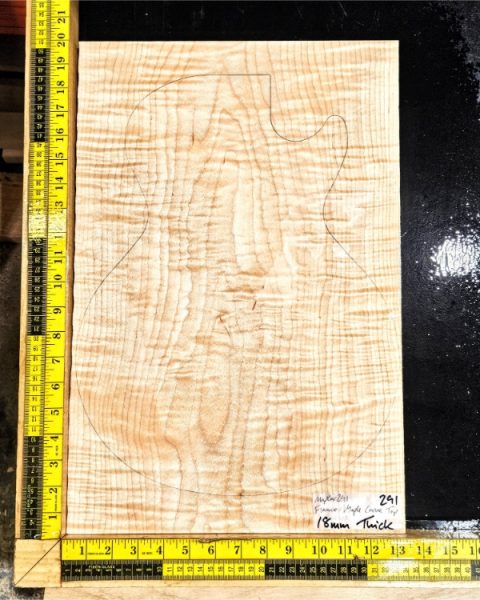 Flame Maple CARVE TOP One Piece Guitar & Bass Top Blank