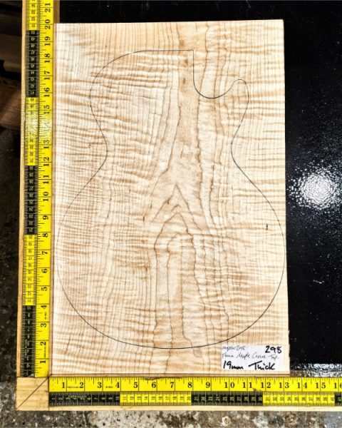 Flame Maple CARVE TOP One Piece Guitar & Bass Top Blank