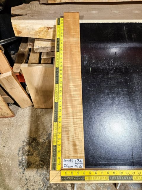 Roasted Flame Maple guitar & bass neck blank