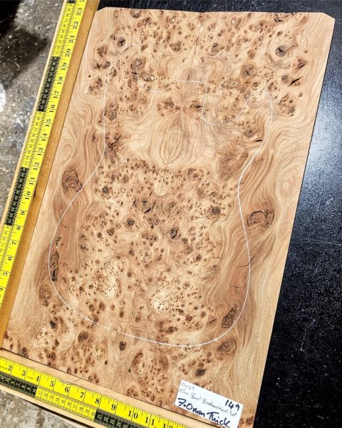 Elm Burl Bookmatched Guitar & Bass Top Set