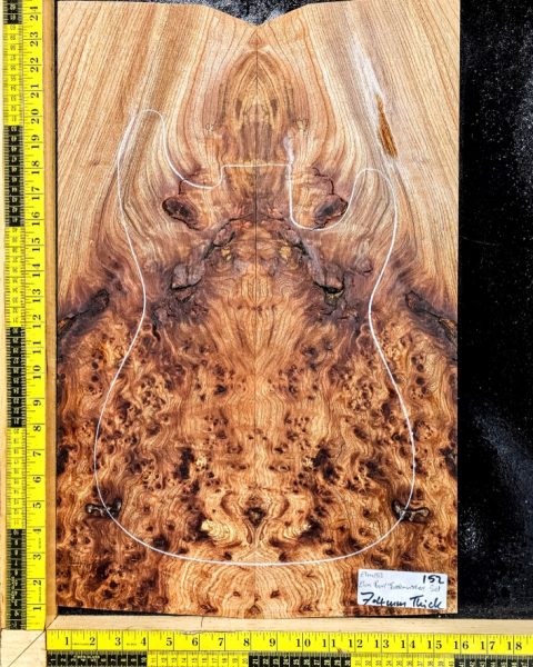 Elm Burl Bookmatched Guitar & Bass Top Set