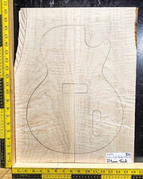 Flame Maple Bookmatched guitar & Bass Top Set