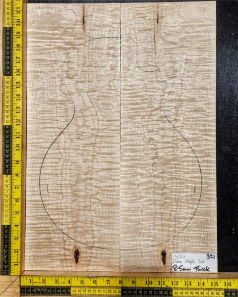 Flame Maple Bookmatched guitar & Bass Top Set