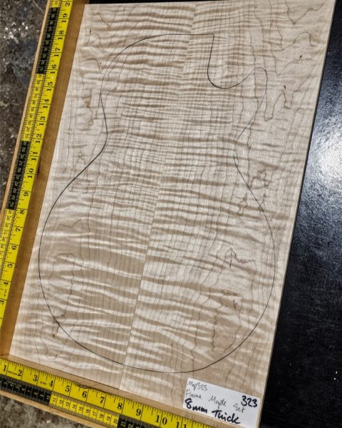 Flame Maple Bookmatched guitar & Bass Top Set