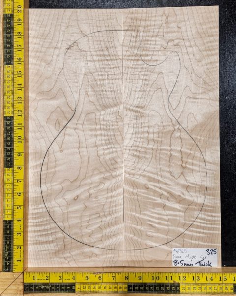 Flame Maple Bookmatched guitar & Bass Top Set