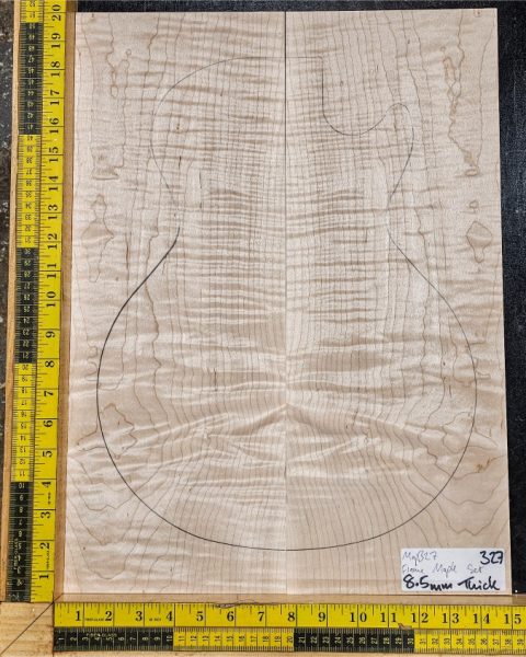 Flame Maple Bookmatched guitar & Bass Top Set