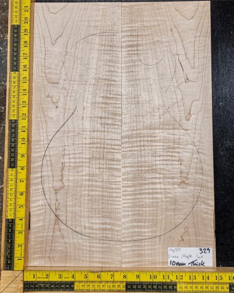 Flame Maple Bookmatched guitar & Bass Top Set