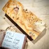 Figured Yew Knife Scales block
