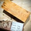 Figured Yew Knife Scales block