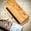 Figured Yew Knife Scales block