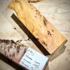 Figured Yew Knife Scales block