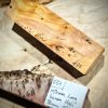Figured Yew Knife Scales block