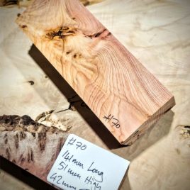 Figured Yew Knife Scales Block