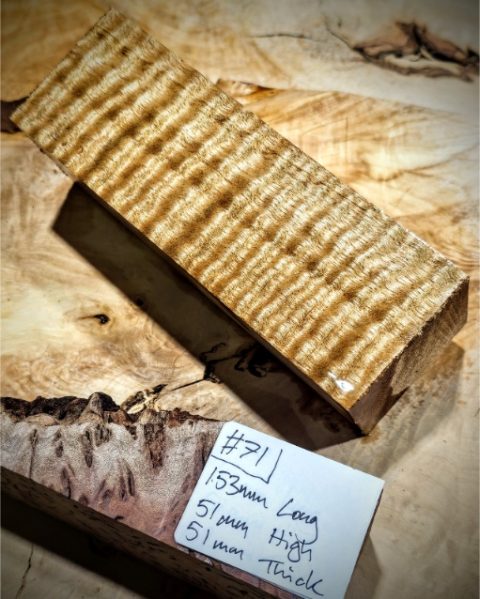 Flamed Australian Mountain Ash Knife Scale Block