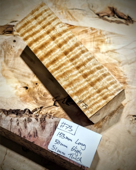 Flamed Australian Mountain Ash Knife Scale Block