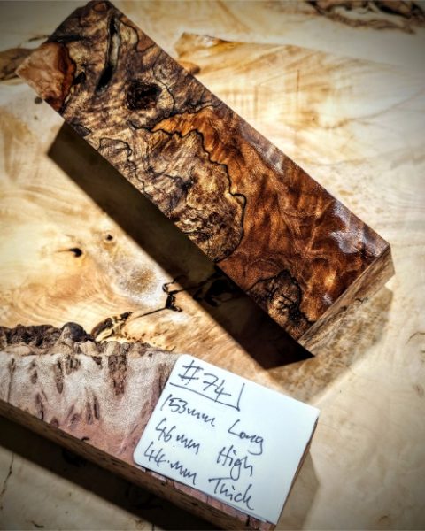 Stabilised Spalted Beech knife Scale block