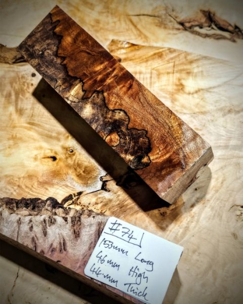 Stabilised Spalted Beech knife Scale block