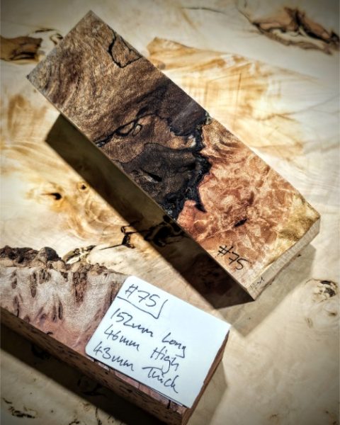 Stabilised Spalted Beech knife Scale block