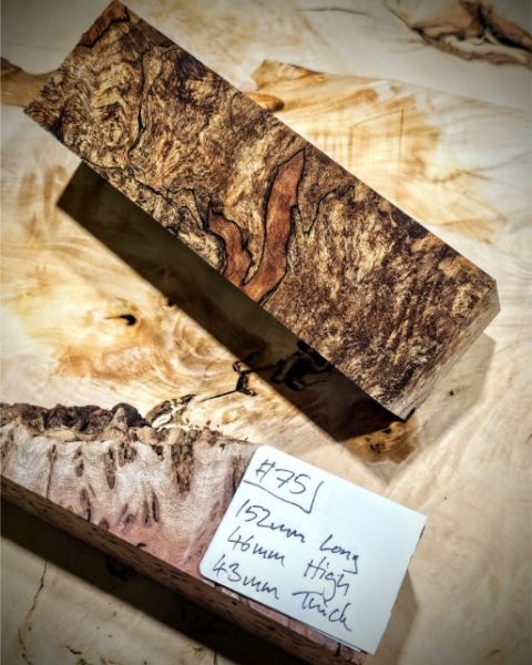 Stabilised Spalted Beech knife Scale block