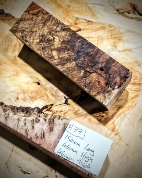 Stabilised Spalted Beech Knife Scales Block 79