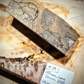 Stabilised Spalted Beech Knife Scales Block