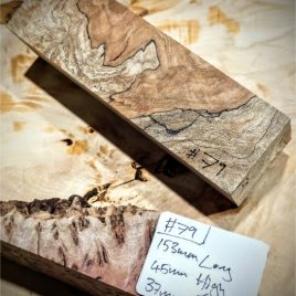Stabilised Spalted Beech Knife Scale Block