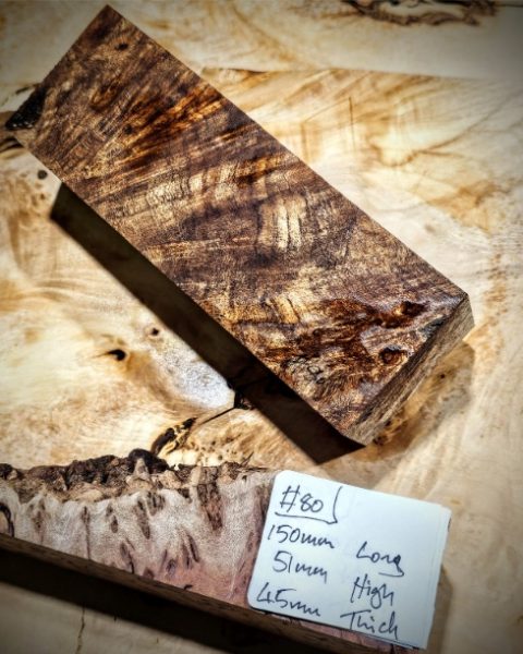 Maple Burl knife Scales Block