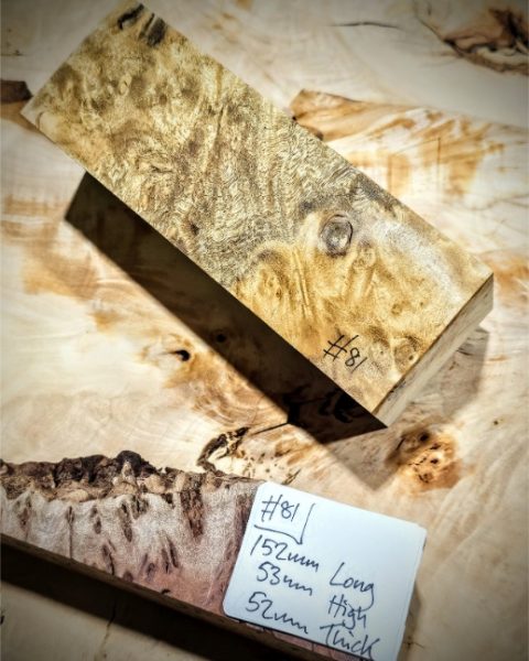 Myrtle Burl knife Scales Block