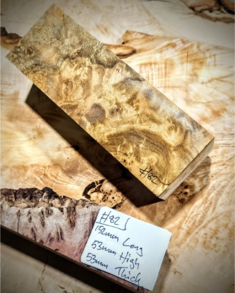 Myrtle Burl knife Scales Block