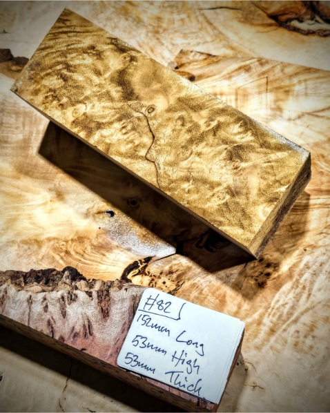 Myrtle Burl knife Scales Block