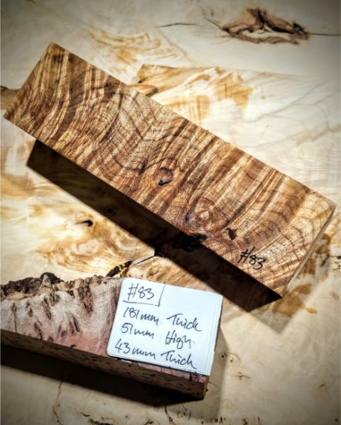 Maple Burl knife Scales Block