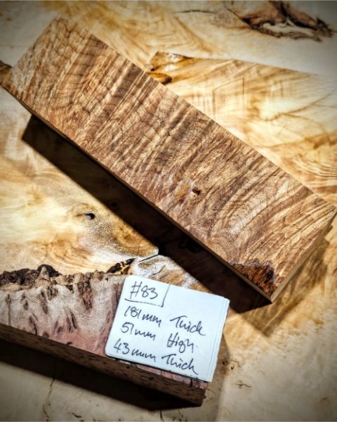 Maple Burl knife Scales Block