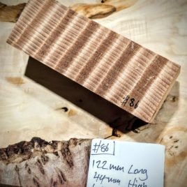 Quilted redwood Knife Scales block