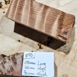Quilted redwood Knife Scales block