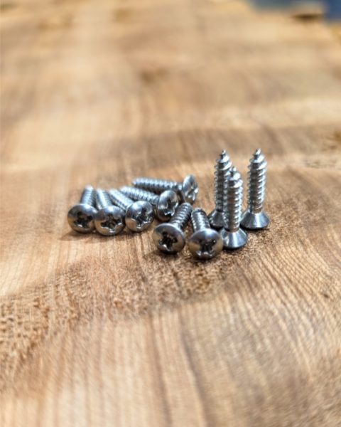 Pickguard Screws 13mm x 2.9mm Stainless Steel