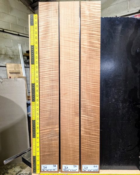 3A Roasted Flame Maple Guitar & Bass Making Neck Blank