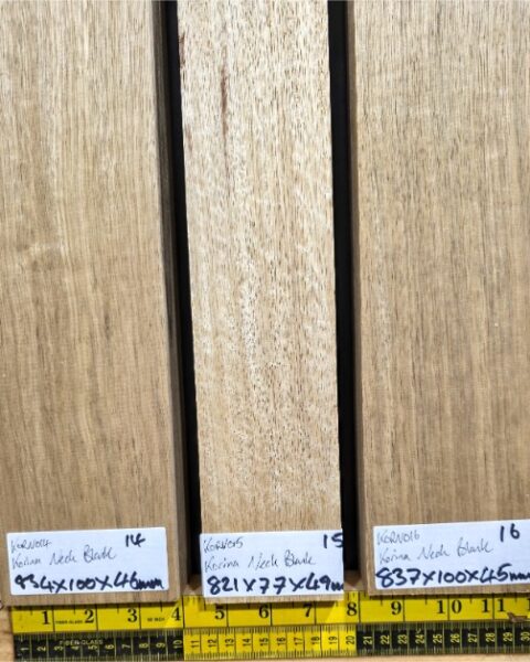 Korina Guitar Neck Blank, Quarter sawn Kiln dried