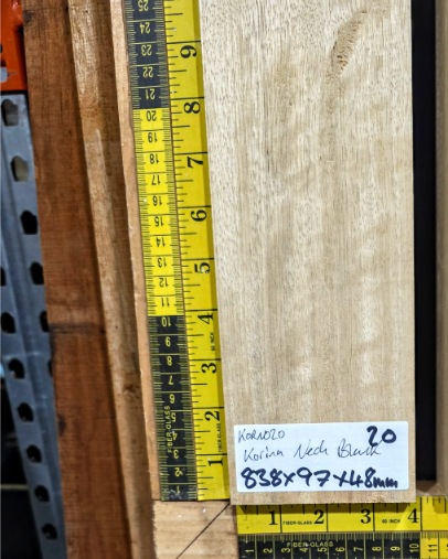 Korina Guitar Neck Blank, Quarter sawn Kiln dried