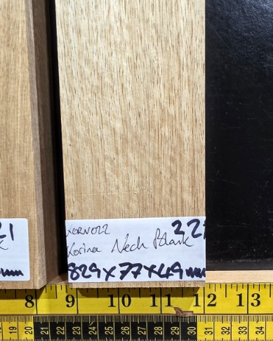 Korina Guitar Neck Blank, Quarter sawn Kiln dried