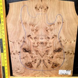 English Elm Burl Guitar & Bass Bookmatched Top Set