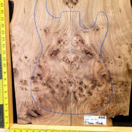 English Elm Burl Guitar & Bass Bookmatched Top Set