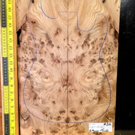 English Elm Burl Guitar & Bass Bookmatched Top Set