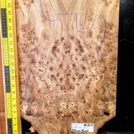 English Elm Burl Guitar & Bass Bookmatched Top Set