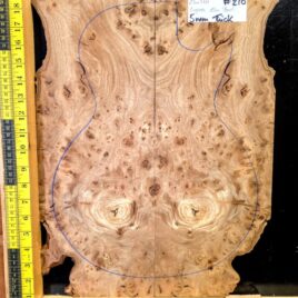 English Elm Burl Guitar & Bass Bookmatched Top Set