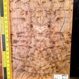 English Elm Burl Guitar & Bass Bookmatched Top Set