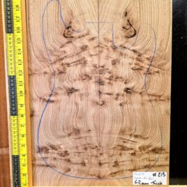 English Elm Burl Guitar & Bass Bookmatched Top Set