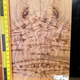 English Elm Burl Guitar & Bass Bookmatched Top Set